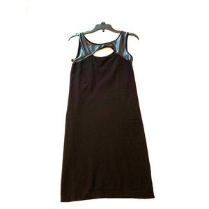Black mini body-con dress